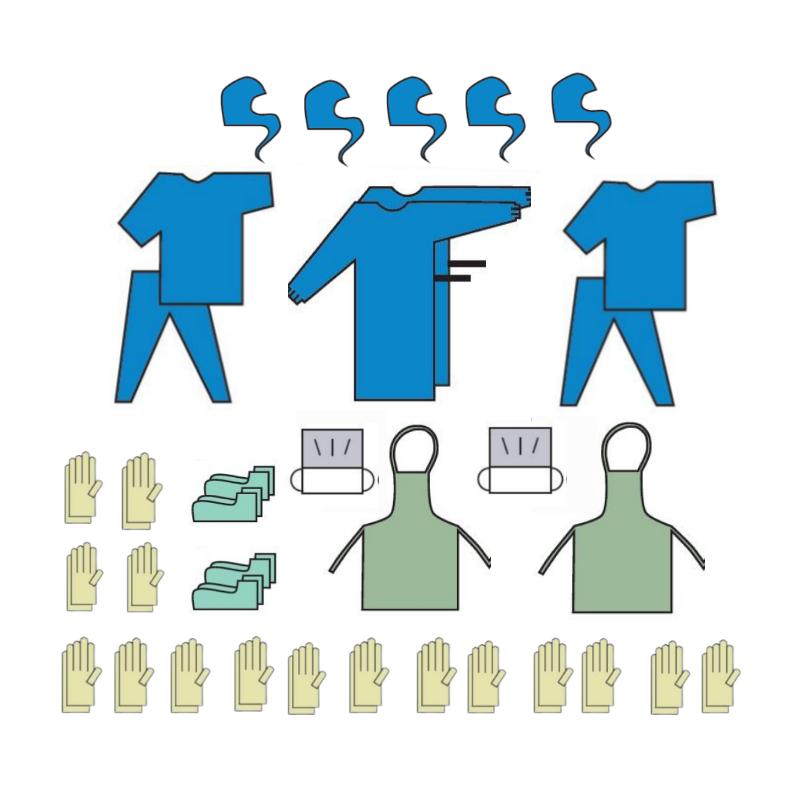 Набір індівідуального захисту(медична сестра / брат), нестерильний, одноразового використання ,ТМ «АХІЛЛ»